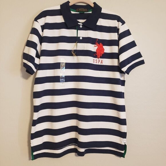 U.S Polo Assn. Striped short sleeve polo NWT - Picture 2 of 6